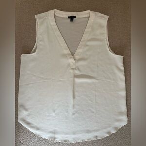 Ann Taylor Off-White V-Neck Blouse